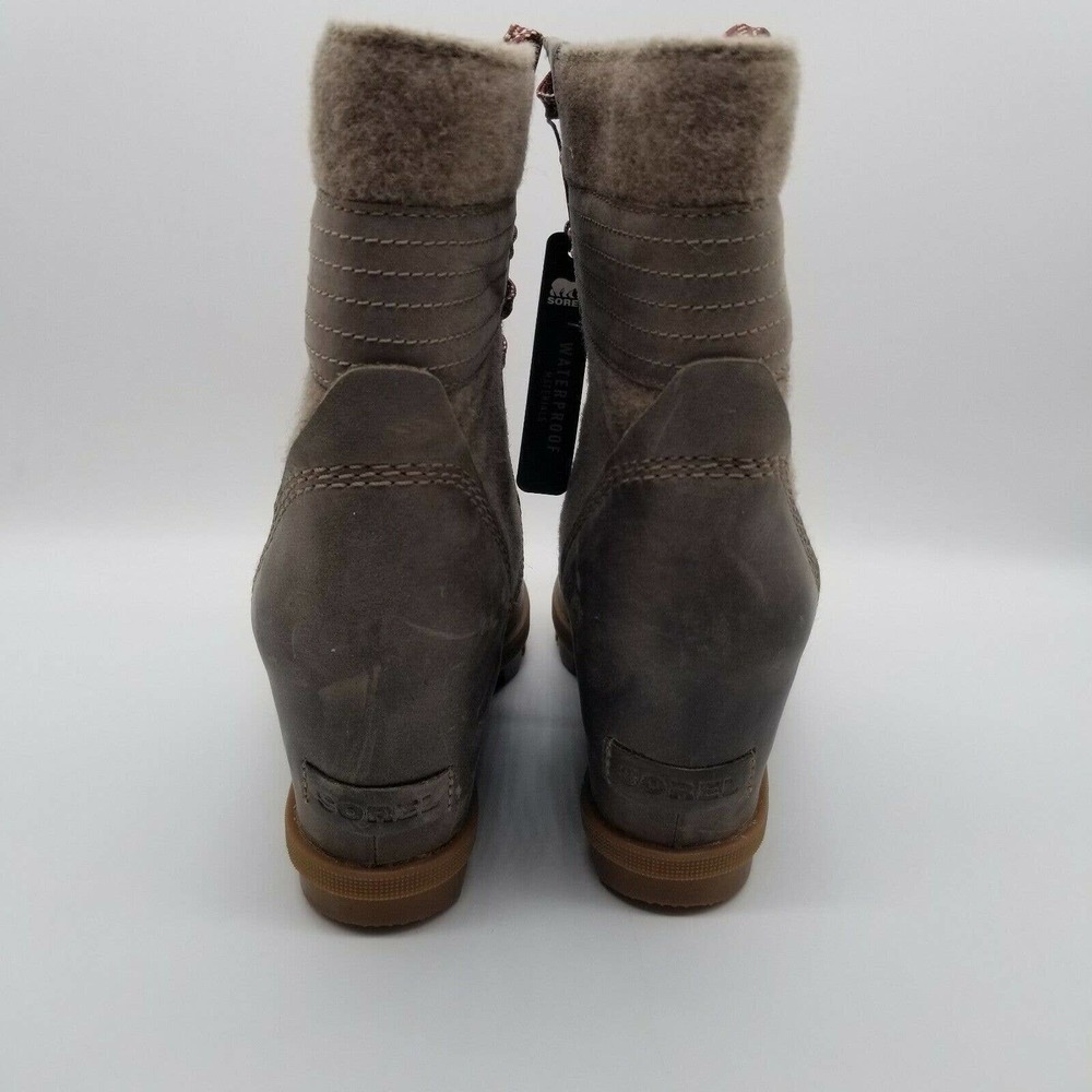 Sorel Women's Lexie Wedge Khaki II Winter Ankle Boots NL3778-297 Size 9 - Picture 6 of 11